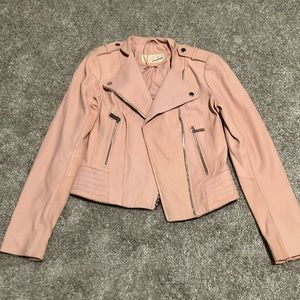 MICHAEL Michael Kors, Leather Jacket, XXS, Pink